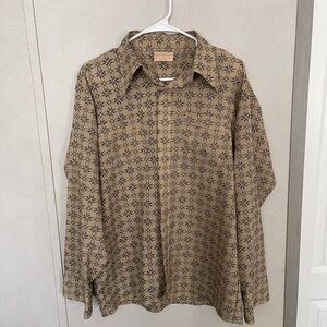 Old Sears Kings Road Vintage Patterned Button-Up Shirt
